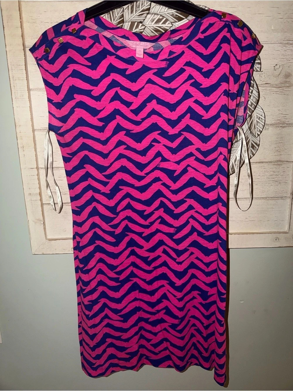 Lilly Pulitzer Abstract Mini Dress in Blue & Pink